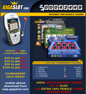 GigaSlot Mobile Online Casino