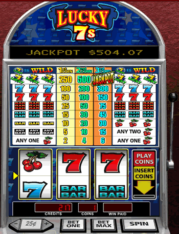 lucky sevens slot machine