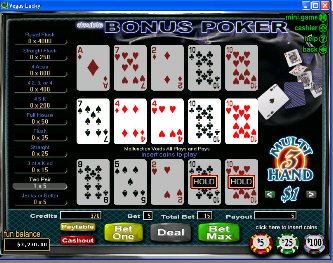 Double Double Bonus 3-Hand Video Poker