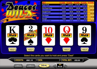 Deuces Wild Online Video Poker