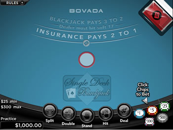 free online single deck blackjack game