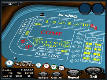 play free craps game online