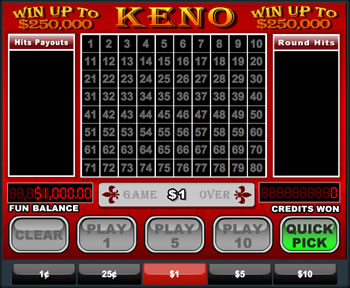 free online keno games with bonus