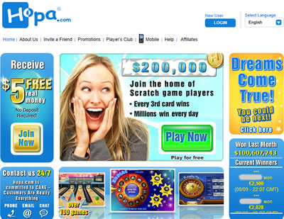 Hopa Online Scratch Offs