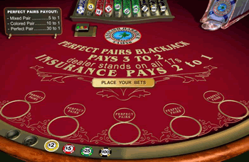 Online casino perfect pairs blackjack games