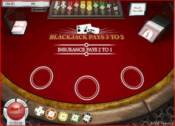 Rival Gaming Multi-Hand Blackjack