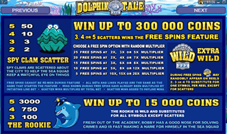 Dolphin Tale Slot Paytable