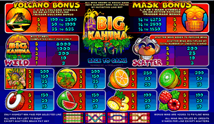 Big Kahuna Slot Bonus