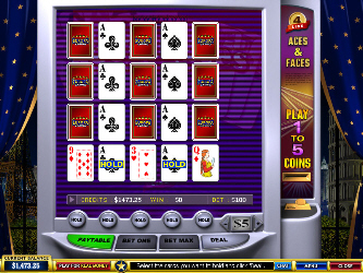 Aces & Faces 4-Line Online Video-Poker